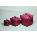 Trousse cube rose fuchsia petit modèle